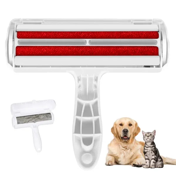 Reusable Pet Hair Remover Roller - Self-Cleaning Base for Furniture & Clothes